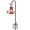 COCONUT 78" Heavy Duty Shepherds Hooks for Outdoor, Bird Feeder Pole with 5 Prong Base, Adjustable Height Shepherds Hook for Hummingbird Feeder, Bird Feeder, Plant, Wind Chimes, Lanterns (1 Pack)