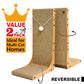 Value 2-Pack 23.6 Inch L-Shaped Cardboard Cat Scratcher, Dual Use (Vert/Horiz) Scratch Pad with Toy Balls, Wall-Mountable Furniture Protector Cat Scratchers for Indoor Cats, Couch & Wall