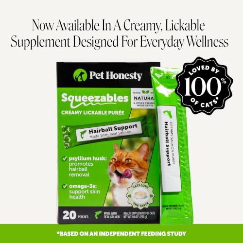 Cat Hairball Remedy Treats - Dual Texture Crunchy Creamy Hairball Treatment for Cats, Furball Relief Control Supplement with Fiber, Fish Oil for