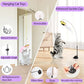 Soarer 3-in-1 Flying Bird Cat Toys - 7Pcs Wooden Cats Wand Toy Fishing Pole Cat Bird Toys Replacements,Interactive Enhanced Suction Cup and Door Hanging Cat String Toys for Indoor Kitten