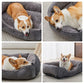Dog Bed for Small Dogs Washable, Super Soft Durable Cat Bed, Warming Soft Calming Puppy Bed Pet Bed with Anti-Slip Bottom, Grey, 20 x 19 x 6inch