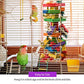 RUBY.Q 2 Pack Large Parrot Toy, 20in Bird Parrot Toy, Multicolored Natural Wooden Bird Chewing Toys for Large Macaws, African Grey and a Variety of  Parrots