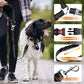 Removable Dog Seat Belt Harness for Car, 3 in 1 Pet Dog Car Seatbelt Leash, Retractable Restraint Secures to Vehicle Headrest & Adjustable Reflective