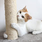 Cat Scratching Post - 3 Scratcher Posts with Carpeted Scratch Pad Base and Perch - Furniture Scratching Deterrent for Indoor Cats by PETMAKER (Gray)