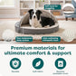 FurHaven Round Orthopedic Dog Bed for Large Dogs, Egg Crate with a Solid Orthopedic Foam Base with Attached Blanket Hood and Removable Washable Cover, Large, Sherpa & Suede Snuggery, Gray