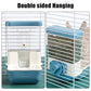 Hanging Automatic Food Dispenser, 27oz Large Capacity Hanging Pet Cage Feeder for Rabbit Bird Chinchilla Hedgehog Guinea Pig Ferret Kitty Puppy (Gray)