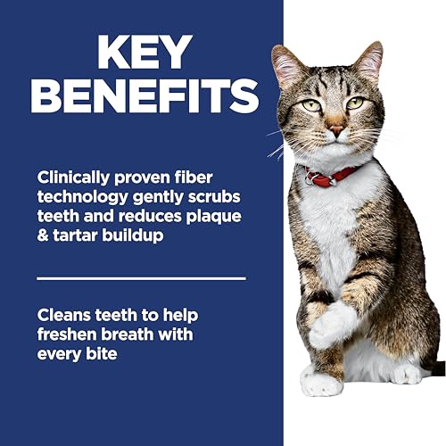 Hill's Science Diet Oral Care, Adult 1-6, Plaque & Tartar Buildup Support, Dry Cat Food, Chicken Recipe, 7 lb Bag