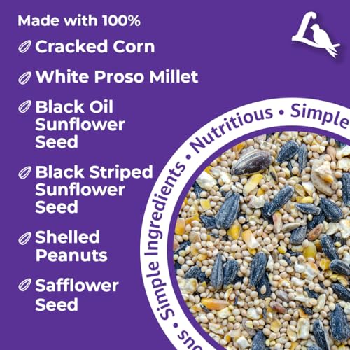 Lyric Wild Bird Mix - Includes Corn, Nuts, and Wild Bird Seed for Outside Feeders, Attracts Doves, Jays and Many More, 20 lb Bag