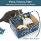 Extra Large Cardboard Cat Scratcher with Refillable Double-Sided Scratch Pad, No‑Mess Cat Scratching Box for Indoor Cats