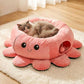 Cat Tunnel Bed with 20 Cat Toys, Collapsible Play Tunnel for Indoor Cats, Kitten Toys for Indoor Kittens, Octopus Shaped