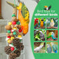 MQUPIN Parrot Toys, Nuts Nutrient-Rich Bird Toys,Natural Wooden Parrot Cage Bite Toy,Chewing Toy Containing Cuttlefish Bones,Pine Cones,Wooden Mangoes and Carambola for African Greys,Cockatoo,Budgie
