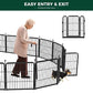 FXW Rollick Unleashed Dog Playpen for Indoor, Yard, RV Camping, 24 inch 8 Panels for Small and Puppy Dogs, Black│Patented