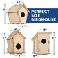 12 DIY Bird House Kits For Children to Build - Wood Birdhouse for Kids to Paint - Unfinished Bird Houses - Spring Crafts Kits - Wooden Arts & Craft for Girls & Boys - Classroom & Spring Activity