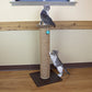 Kitty City Tall Sisal Cat Scratching Post, 32” Durable Scratcher with Sturdy Base & Hanging Jingle Toy, Easy Assembly, Furniture Protection for Indoor Cats - Brown