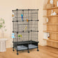 VISCOO Upgraded Encrypted 46-Inch Bird Cage, with Wooden Perches, Metal Parakeet Cage with Slide-Out Tray, Water Bottle&Feeder, Bird Cages for Parrot,Parakeets,Cockatiel,Lovebird,Small Mid-Sized Birds