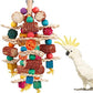 lovyoCoCo Parrot Toys Bird Toys Natural Corn Cob Bird chew Toys for Small and Medium-Sized Macaws,African Grey,Cockatoos, Parrots,Parakeet,Cockatiel,Sun Conure, Lovebird with Wooden Blocks