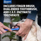 Virbac C.E.T.® Oral Hygiene Kit for Dogs | Poultry-flavor Toothpaste | Fingerbrush and Pet Toothbrush