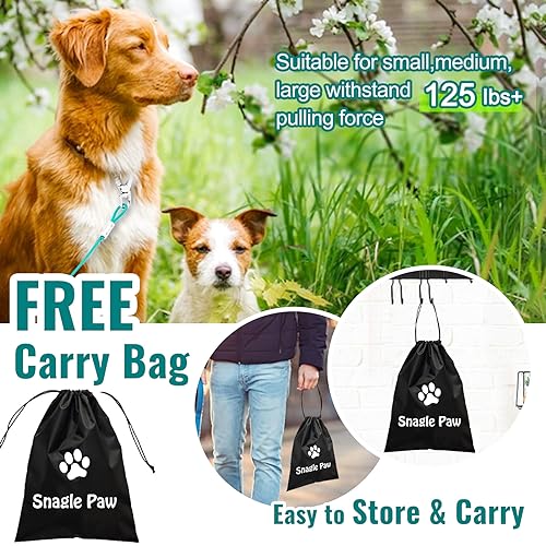 Snagle Paw Tie Out Cable for Dogs, 50FT Dog Leads for Yard Chew Proof, Heavy Duty Leash for Large Dogs Up to 125lbs, Sturdy Dog Runner for Yard or