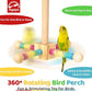 Agape Bird Toy, Parrot 360° Interactive Rotating Perch, Bird Cage Accessories for Small and Medium Parrots to Expend Energy, Wooden Stand for Parakeets Cockatiels Lovebirds Conures Finches Budgies