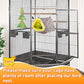 MEWTOGO Medium Winter Warm Bird Nest for Cage - Comfortable Birds Bed with Support Plate, Hanging Shed Hideaway Hammock Hut Gift for Macaws African Grey  Parrots