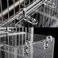 Bird Bath Cage, Cleaning Pet Supplies Cockatiel Bird Bathtub with Hanging Hooks for Little Bird Parrots Spacious Parakeets Portable Shower for Most Birdcage