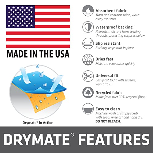 Drymate 2-Pack Washable Pee Pads for Dogs (29x36), Waterproof, Absorbent, Slip-Resistant, Reusable Pet Training Potty Puppy Mats, Housebreaking, Incontinence Bed Pads, Crate, Kennel (USA Made)