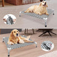 Elevated Outdoor Dog Bed, Medium Size, Cotton Material, Non-Slip Feet, Fits up to 70lbs