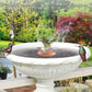 Bird Bath Copper Disk, Copper Disc for Bird Bath 99.99% Pure 0.6 mm Thick with Triple-Point Support for Physical Safe Clean Water for Outdoor Birdbaths Bowl
