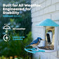 NETVUE by Birdfy Smart Bird Feeder with 2K AI Camera, Auto Capture Videos & Motion Detection, Live Steam, Wireless Wildbird Watching, Ideal Gift for Outdoor Backyard Birder(AI by Subscription)