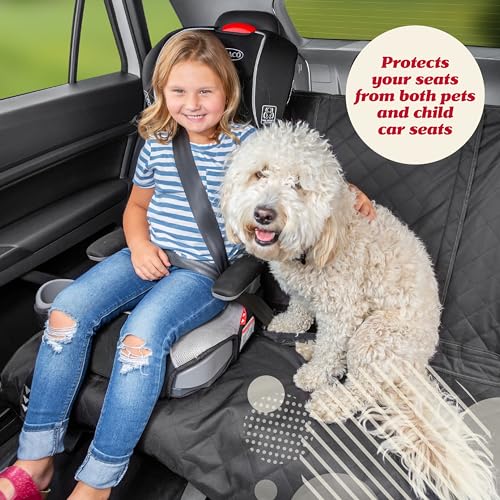 Lusso Gear Dog Car Seat Cover - Waterproof Non-Slip Car Back Seat Protector - Rear Car Seat Cover for Dogs - Universal Fit for Sedans Trucks SUVs - Scratchproof Backseat Car Cover - Machine Washable