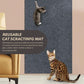 78.7"X15.8" Cat Scratching Mat, Self-Adhesive Cat Scratch Carpet, DIY Cats Scratch Furniture Protector for Couch, Sofa, Wall & Door, Durable Furniture Guards Couch Scratcher from Cats Claws, Dark Grey
