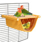 BWOGUE Winter Warm Bird Nest Bed Hanging Hammock Snuggle Hut Parrot House Tent Toy Bird Cage Perch for Parakeet Budgies Cockatiels Lovebird Cockatoo Finch Hamster Chinchilla Guinea Pig(Medium, Yellow)