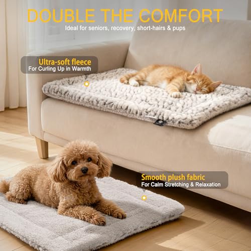 Self Heating Cat Pad Self Warming Bed 27.5" x 18.5" Thermal Heated Cat Mat Extra Warm Pet Mat for Outdoor and Indoor Large Kittens Small Puppy Pets