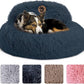 PetJett Calming Dog Bed Medium Size Dog - 30'' Donut Bed, Anti-Slip & Washable Super Soft Fluffy Plush Round Bed, Anti-Anxiety Premium Comfort Pet Bed, Fits Dogs up to 45 lbs - Dark Grey