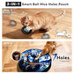 Interactive Cat Toy with Motion Activated Ball & 7-Hole Play Mat, Hide and Seek Exercise Game for Indoor Cats, Automatic Moving Cat Ball in Pouch, Rechargeable Kitten Toys (Starry Night)
