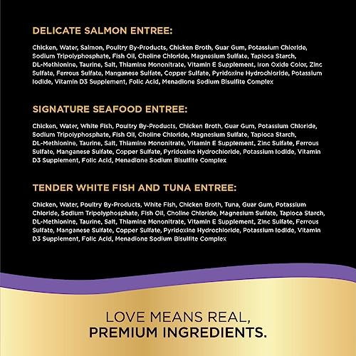 Sheba Perfect Portions Wet Cat Food Pate with Sustainable Salmon, Signature Seafood Entree, and Tender White Fish and Tuna Entree Variety Pack, 2.6 oz. Twin Pack Trays (24 Count, 48 Servings)