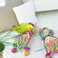 Bissap 2PCS Bird Parrot Foraging Shredder Hanging Toys Sola Balls Sepak Takraw with Pacifier for Small Parrots Parakeets Conures Cockatiels Love Birds Cage Toy