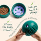 WOOF Walkabout - Enrichment Dog Toys Puzzle and Treat Dispenser - Adjustable Difficulty for Kibble and Treats - Durable Rubber - Easy to Clean - Large
