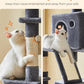 Feandrea Cat Tree, 81.1-Inch Large Cat Tower, Multi-Level Plush Condo with 13 Scratching Posts, 2 Perches, 2 Caves, Basket, Hammock, Pompoms, Smoky Gray UPCT190G01