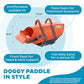 Outward Hound Granby Splash Orange Dog Life Jacket, Large