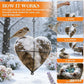 2026 new Handmade Alpaca Fiber Bird nest Heart, Bird nest Material Frame, Winter Wild Bird Tree House, Hummingbird nest Box Outdoor Garden Art Bird House, a Gift for Bird Lovers. (1pc)