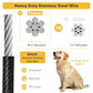 Petbobi Heavy-Duty Dog Tie-Out Cable - 20FT Extra Strong Wire Cable for Large Pets Up to 300Lbs, Rust Proof Dogs Leash with Carabiners and 360°