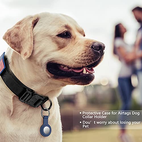 DAGANXI Tactical Dog Collar Leash Set, Adjustable Military Training Nylon Dog Collar with Controll Handle and Heavy Metal Buckle for Medium and Large