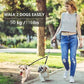 Dual Retractable Dog Leash for 2 Large Dogs (Up to 110 Lbs Each) - 18.5 FT Extendable Double Headed Pet Leash with Poop Bags, Non Slip Grip - One