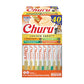 INABA Churu Cat Treats, Lickable, Squeezable Creamy Purée Cat Treat with Green Tea Extract & Taurine, 0.5 Ounces Each Tube, 40 Tubes, Chicken Variety Box