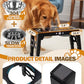 Jovrun Elevated Dog Bowls for Small Medium Large Size Dogs, Non-Slip Dog Feeder with 2 Food Water Bowls, 2-5 Heights Adjustable Raised Bowls Stand