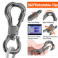 Tresbro 15FT Reflective Tie Out Cable for Dogs Up to 250 Pounds, Steel Wire Lead Leash Cable with Stainless Dual Fix Buckle, Lightweight and