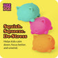 Schylling NeeDoh Teenie Cool Cat - Sensory Squeeze Toy - Contains 3 Mini Groovy Globs - 1.5" Wide - Color May Vary (Pack of 1)