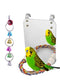 7" Bird Mirror with Rope Perch Bird Toys Swing, Comfy Perch for Greys s Parakeet Cockatiel Conure Lovebirds Finch Canaries