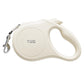 TUG Quest Retractable Dog Leash | 360° Tangle-Free Retraction | 16 ft Strong Nylon Tape (Small, Cream)